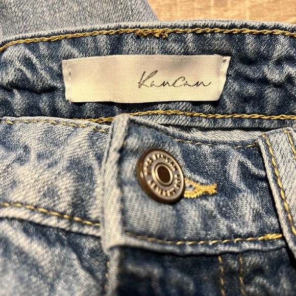Kancan Distressed Ripped Jeans High Rise Womens Size 25 Size 3 Light Wash Pants - Picture 10 of 11